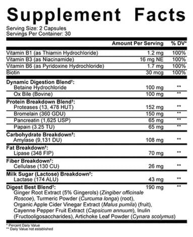 Diges-TEN | Digestive Enzymes - 60 капсули - Feel You