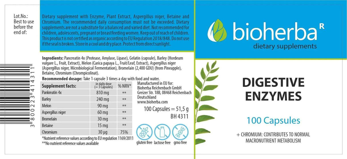 Digestive Enzymes - 100 капсули - Feel You