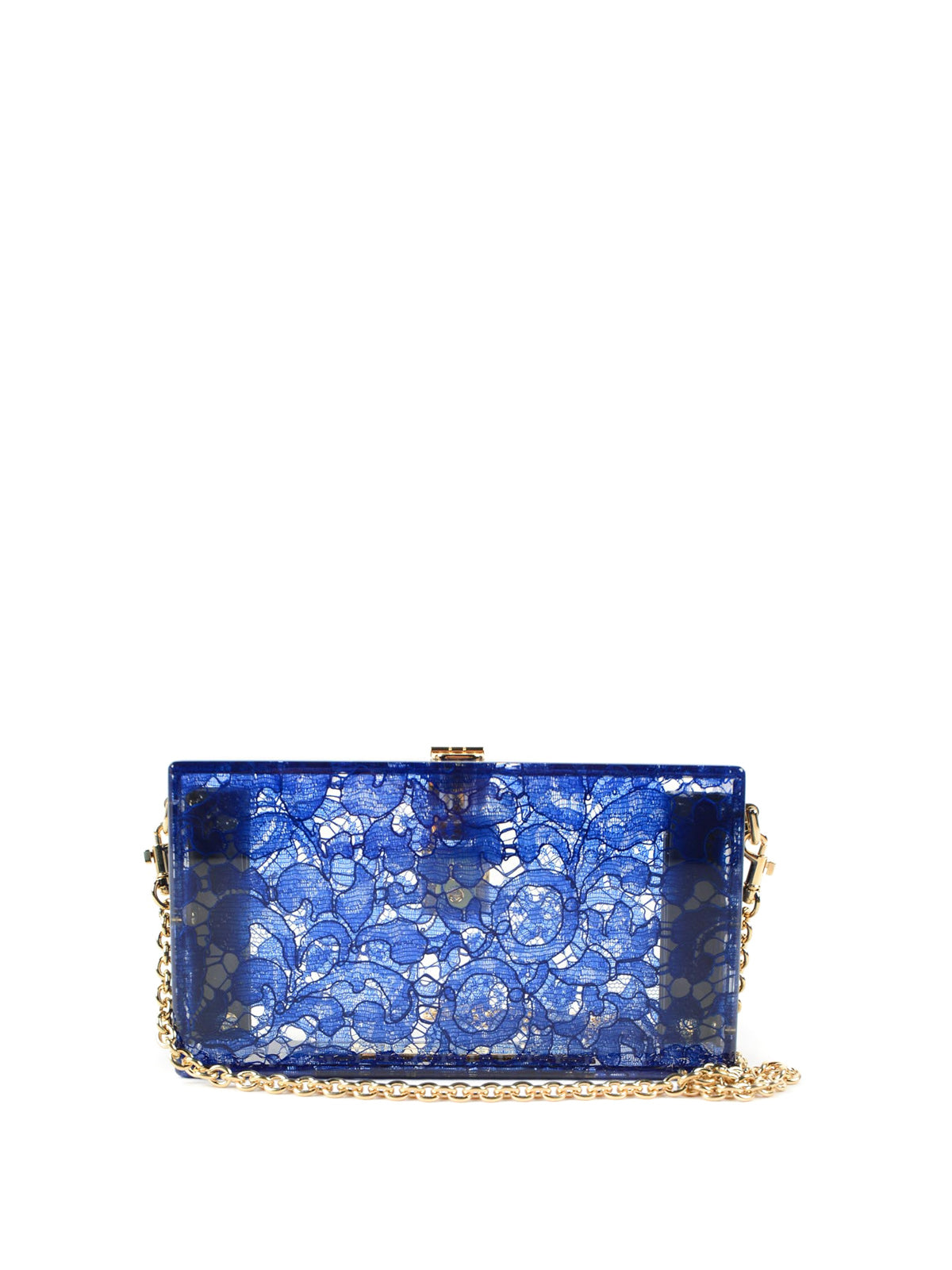 Dolce & Gabbana, Flowers Foldable Box, Textile Bag, Clutch, Blue, For Women - Feel You