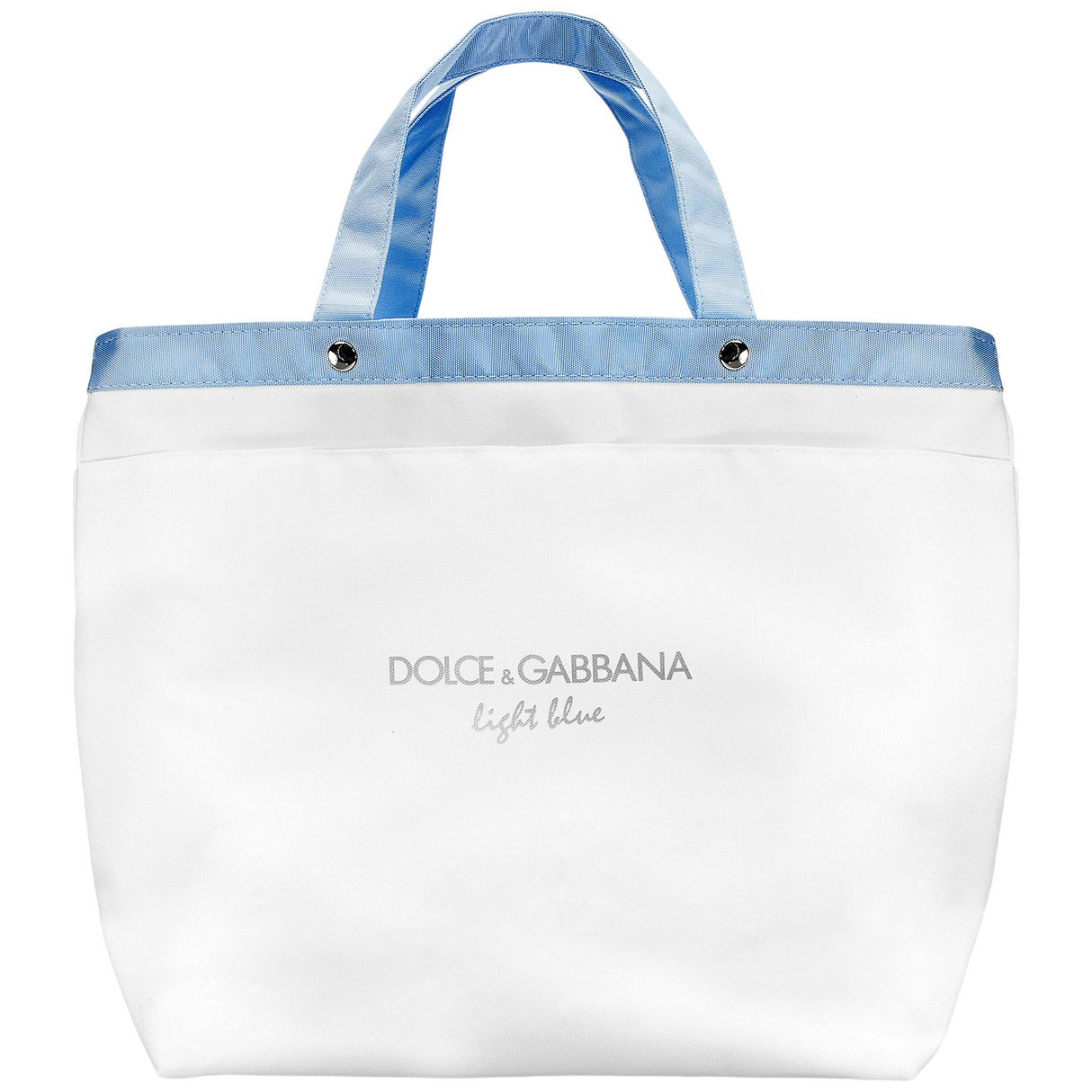Dolce & Gabbana, Light Blue, Polyester, Textile Bag, Tote Bag, White and Blue, For Women, *GWP - Feel You