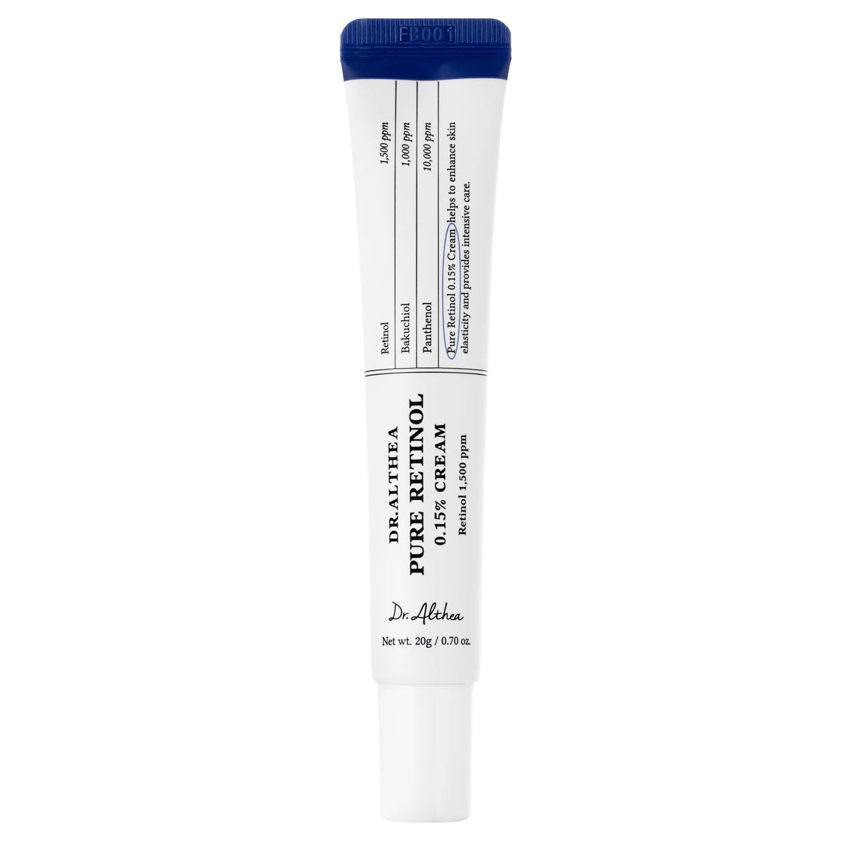 Dr. Althea - Pure 0.15% Hydrocortisone Cream - Anti-aging Face Cream with 0.15% HydrocRetinol - 20g