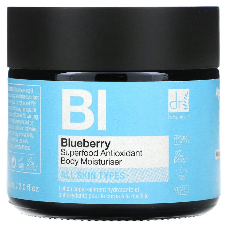 Dr Botanicals, Blueberry Superfood, Antioxidant, Lotion, Body, 30 ml - Feel You