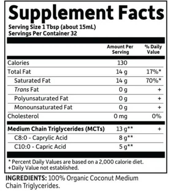 Dr. Formulated Organic Brain Health MCT Oil - 473 мл - Feel You