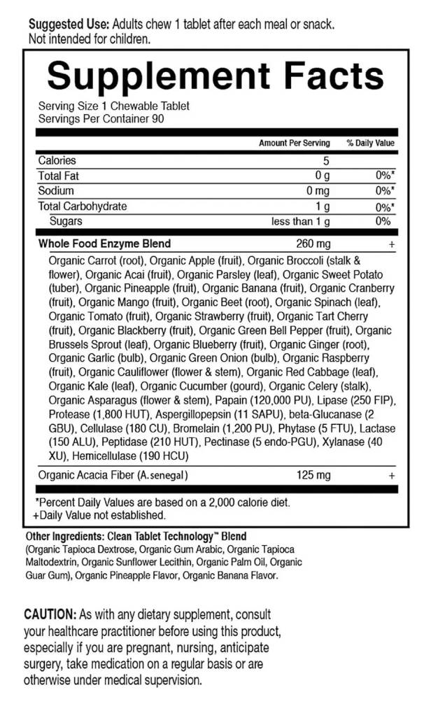 Dr. Formulated Organic Digest+ - 90 Дъвчащи таблетки - Feel You