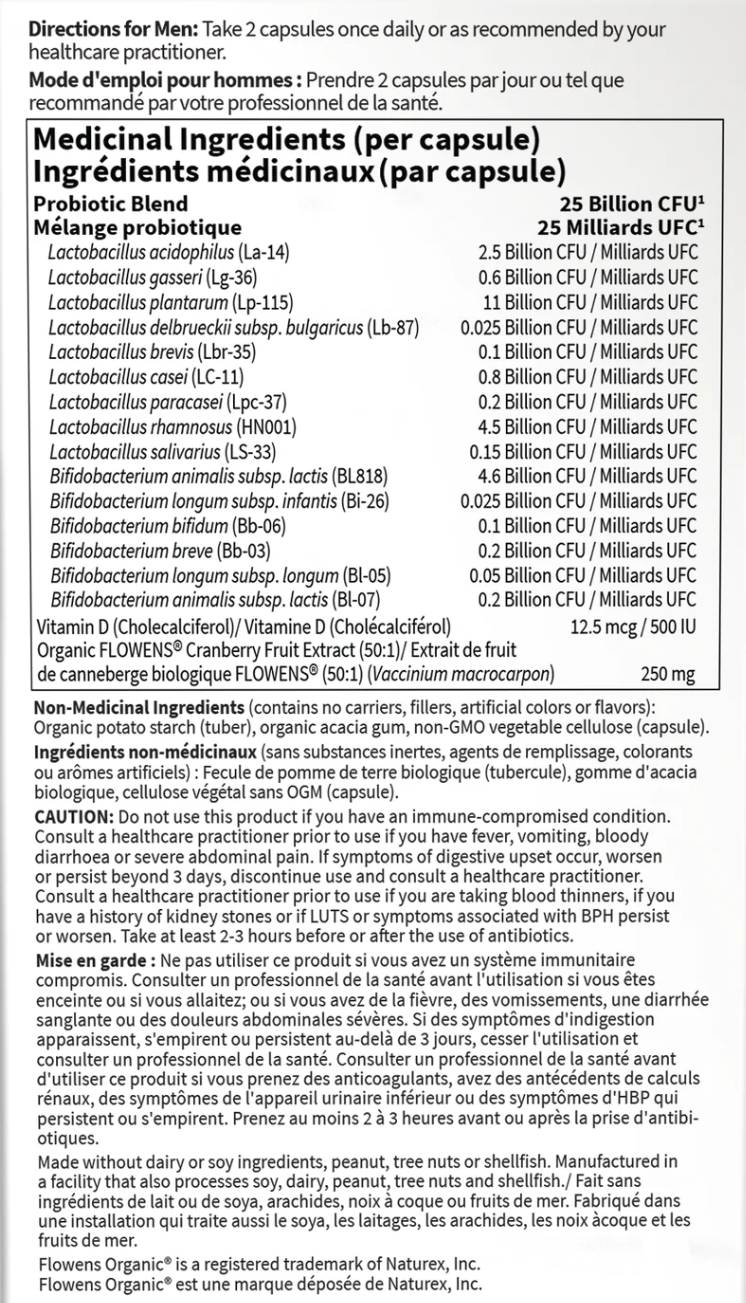 Dr. Formulated Probiotics Prostate+ - 60 капсули - Feel You