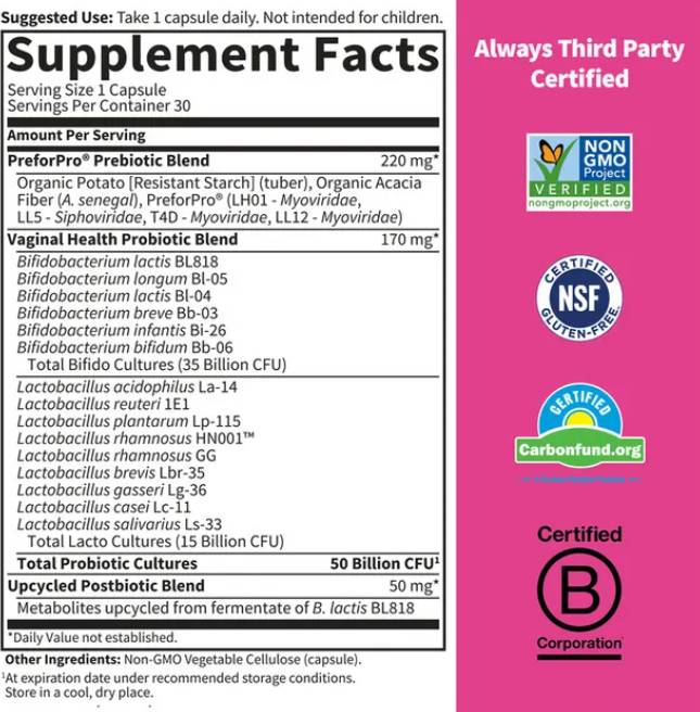 Dr. Formulated Probiotics Women's pH - 30 капсули - Feel You