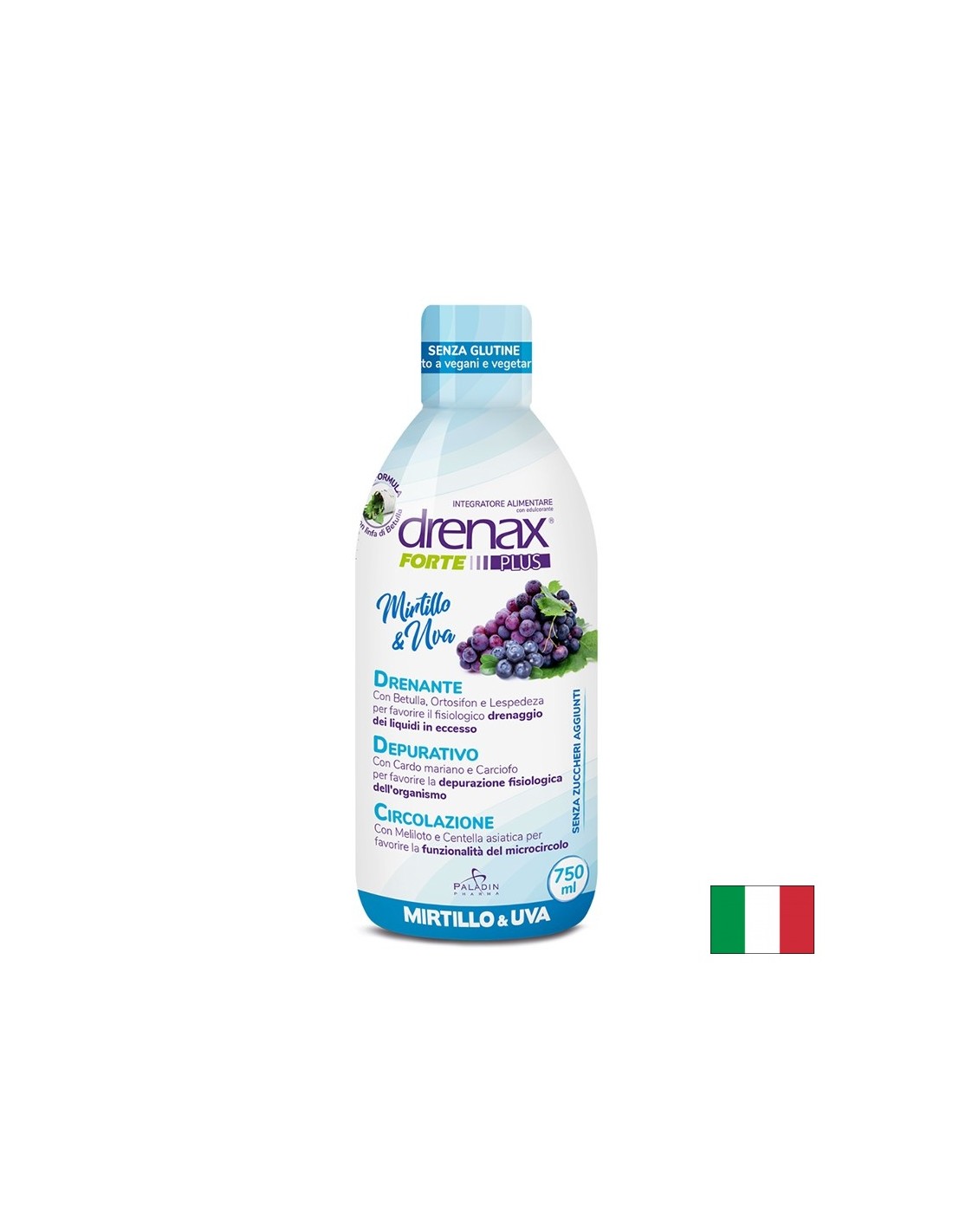 Диуретична формула с гроздово семе и синя боровинка - Дренакс - Drenax® Forte Plus, 750 ml, 25 дози - Feel You