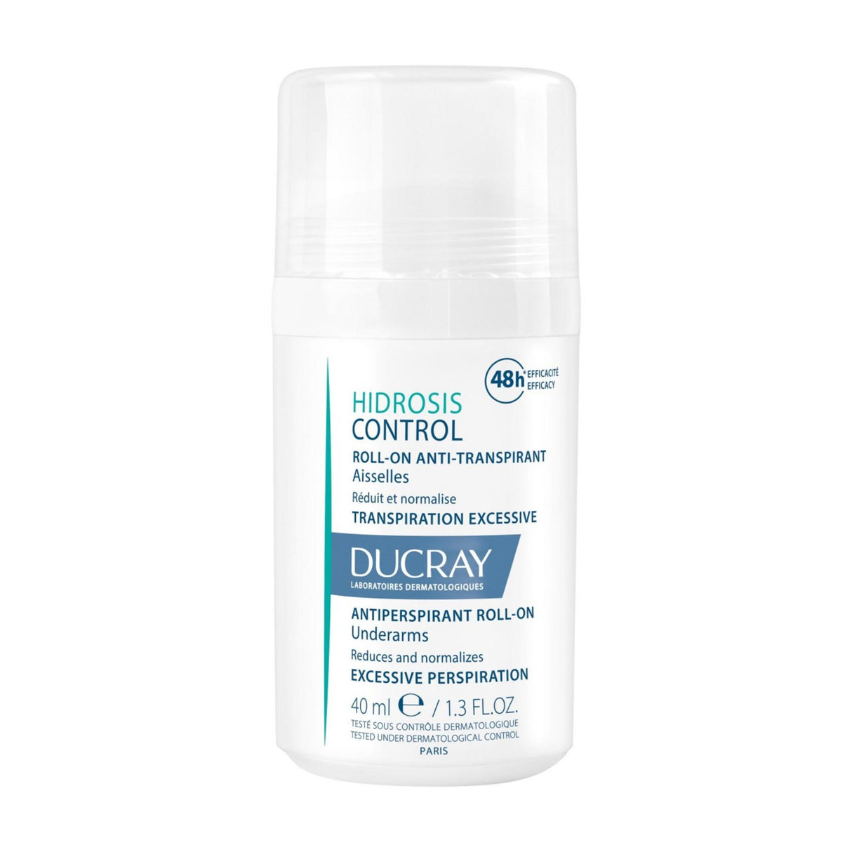 Ducray, Hidrosis Control, Anti-Perspirant, Deodorant Roll-On, Unisex, 40 ml - Feel You