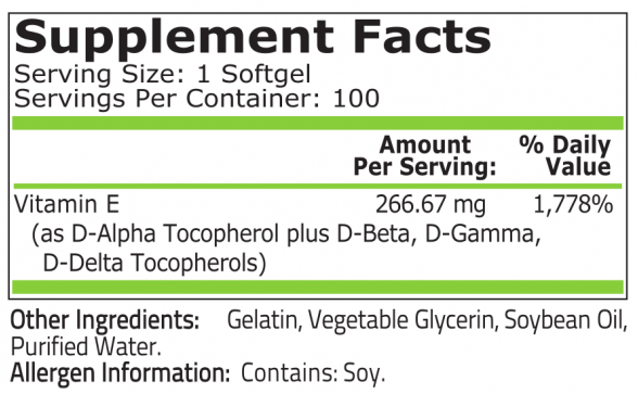 Витамин E 400 IU - 100 Дражета - Feel You