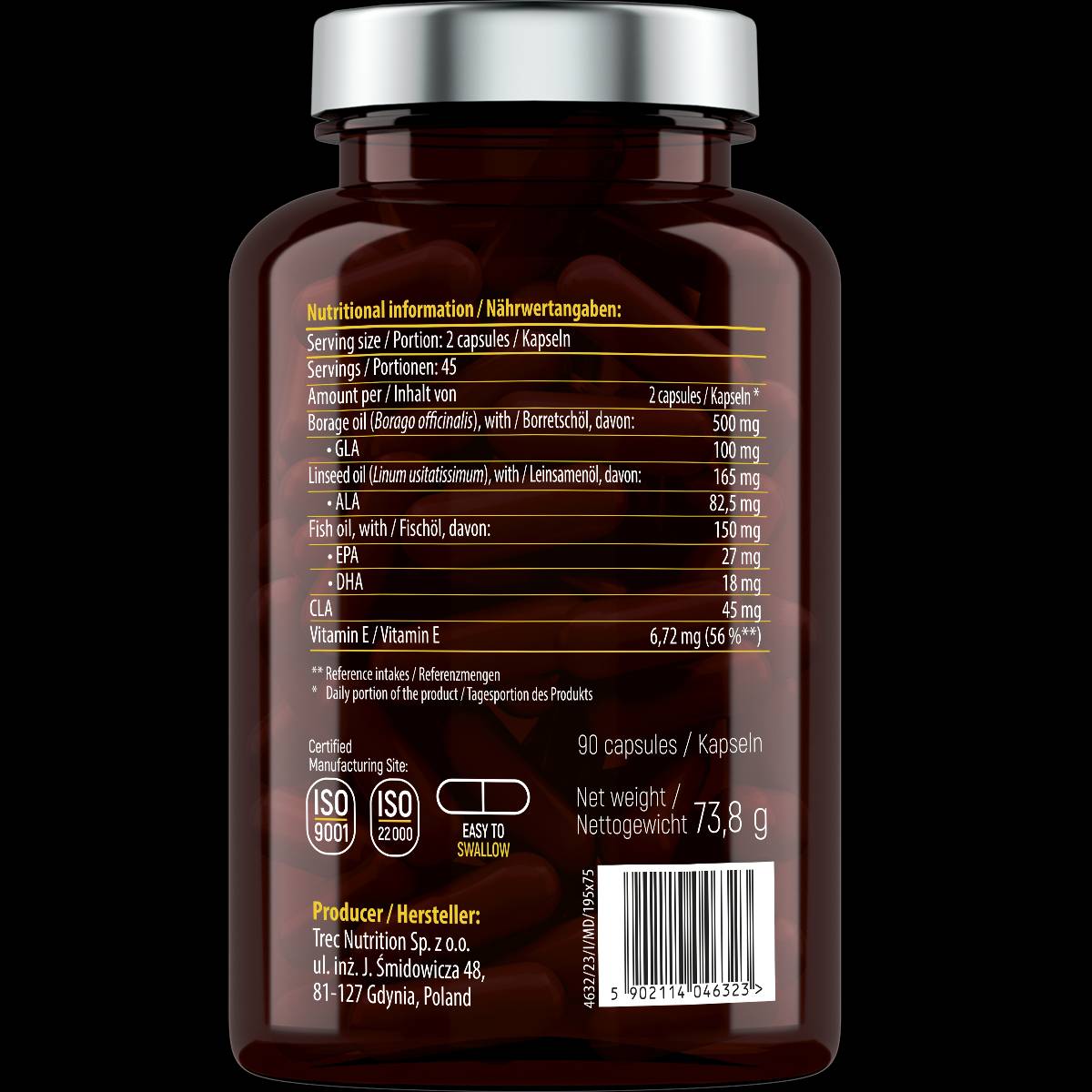 Omega 3-6-9 with Fish Oil - 90 Гел капсули - Feel You