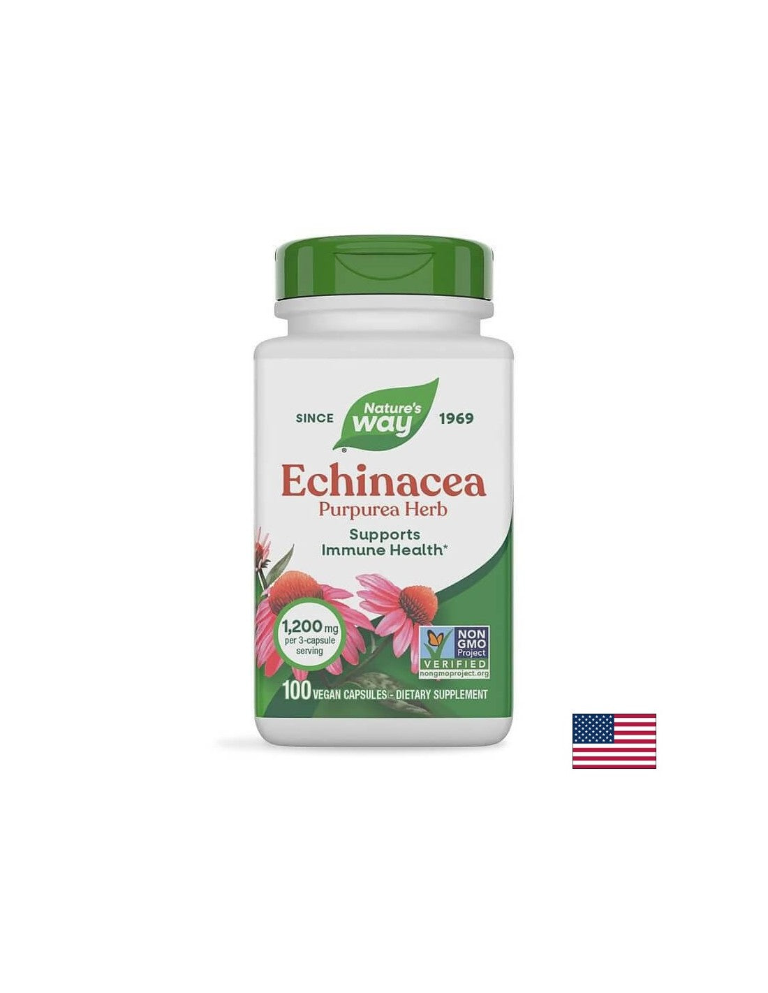 Echinacea Purpurea Herb/ Ехинацея (билка) 400 mg х 100 капсули Nature’s Way - Feel You