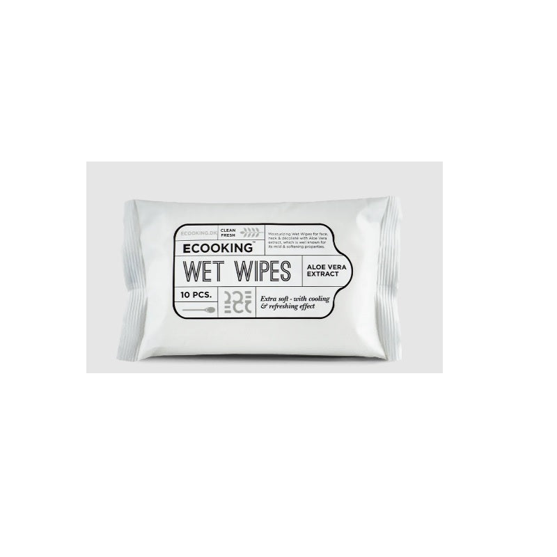 Ecooking, Ecooking, Aloe Vera Extract, Cleansing Wipes, For Face, 10 pcs - Feel You