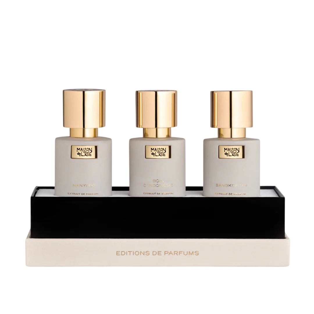 Editions De Parfums Fraiche Set Maison De L'Asie: Nanyang, Extrait De Parfum, Unisex, 15 ml + Bois d'Indonesie, Extrait De Parfum, Unisex, 15 ml + Bangkok 9/9, Extrait De Parfum, Unisex, 15 ml - Feel You