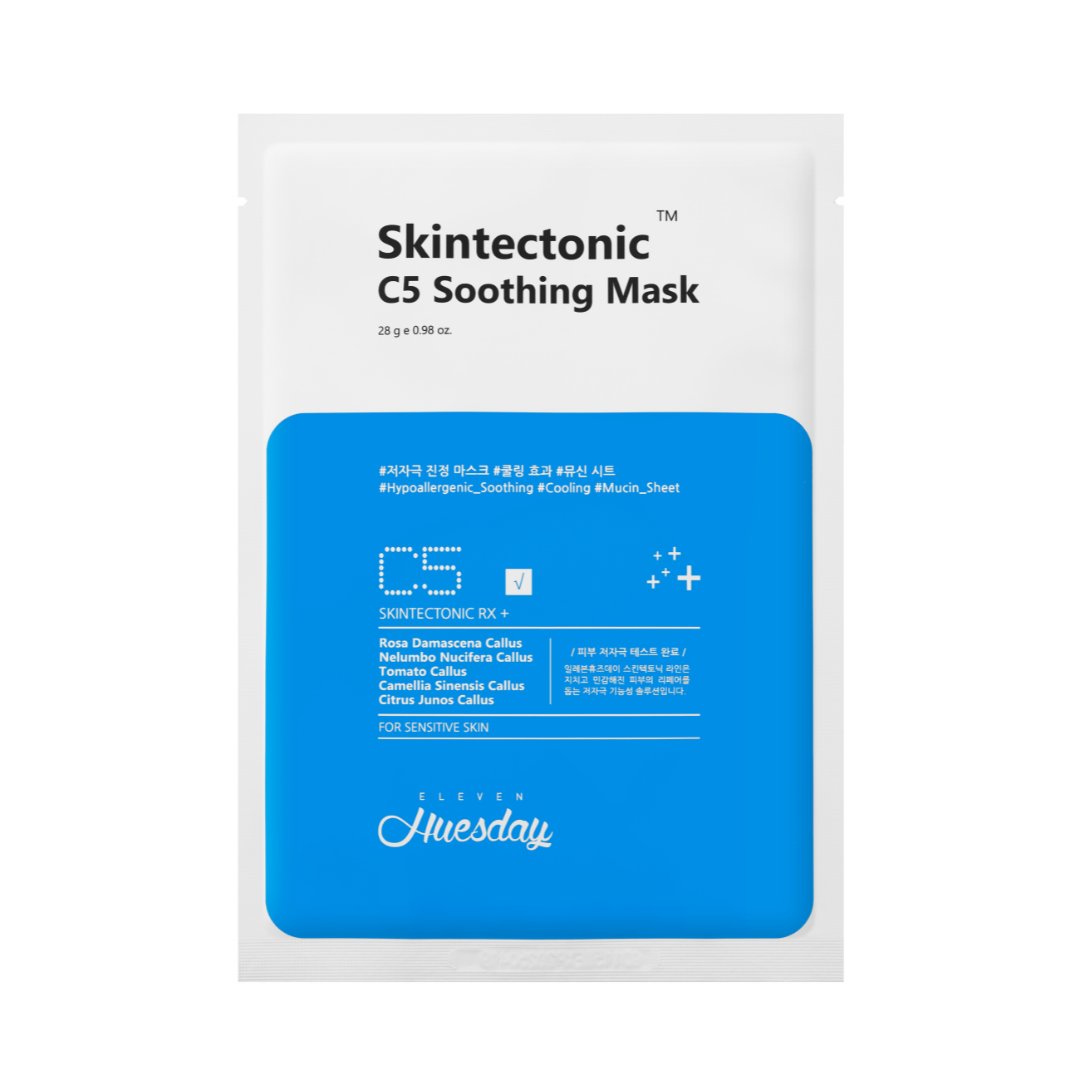 Eleven Huesday, Skintectonic C5, Soothing, Sheet Mask, For Face, 28 g - Feel You