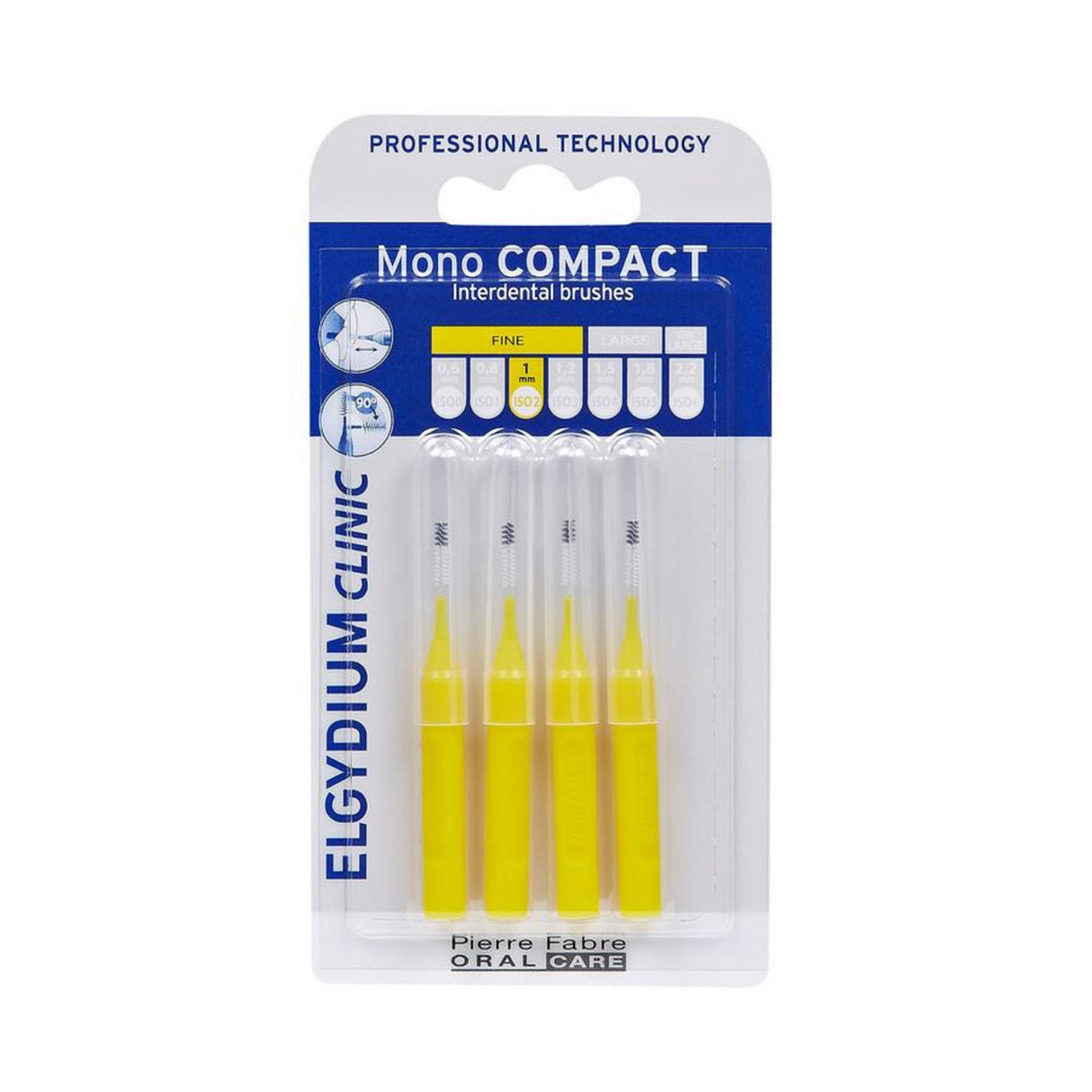 Elgydium, Interdental Brush, Yellow, 4 pcs - Feel You