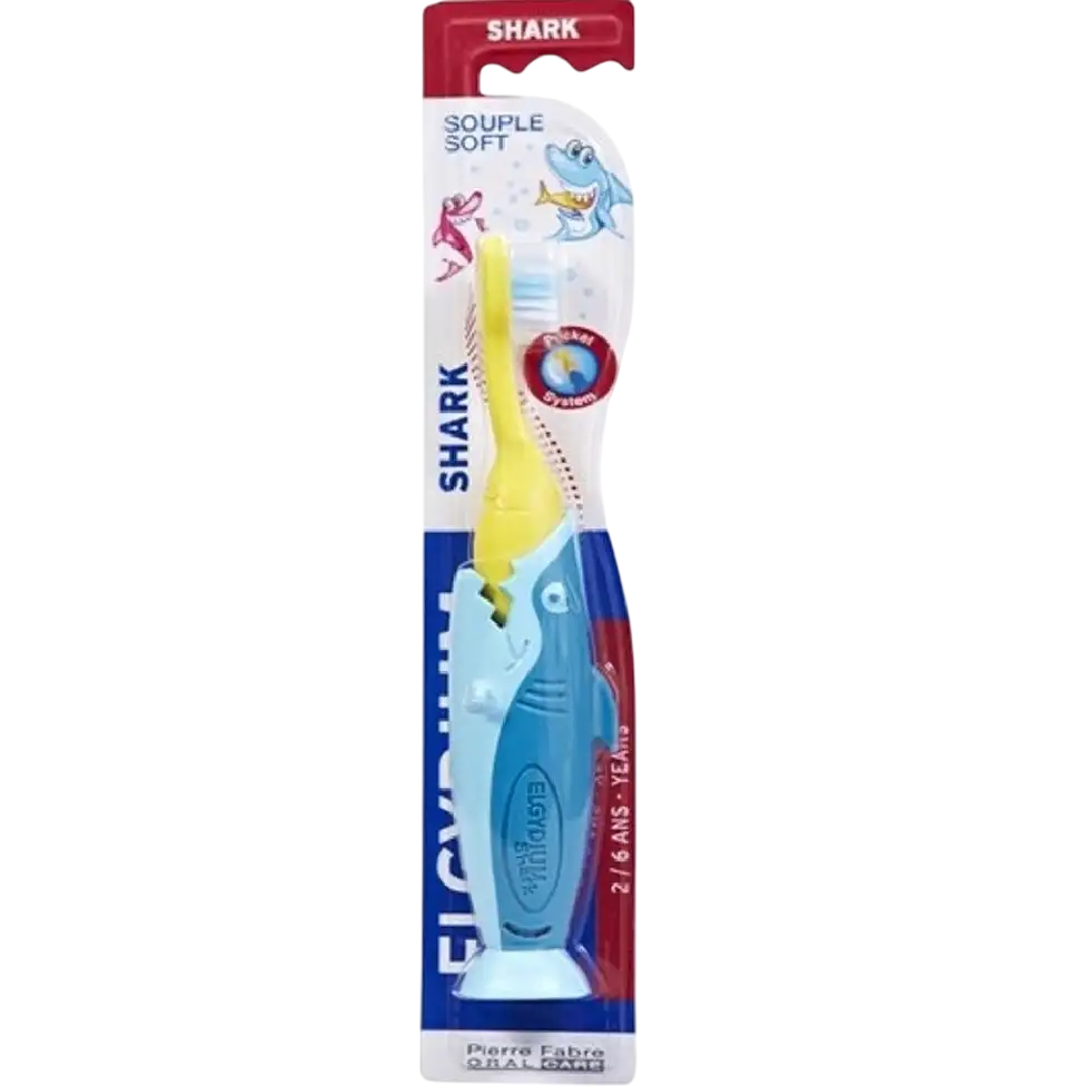 Elgydium, Kids Shark, Toothbrush, Blue - Feel You
