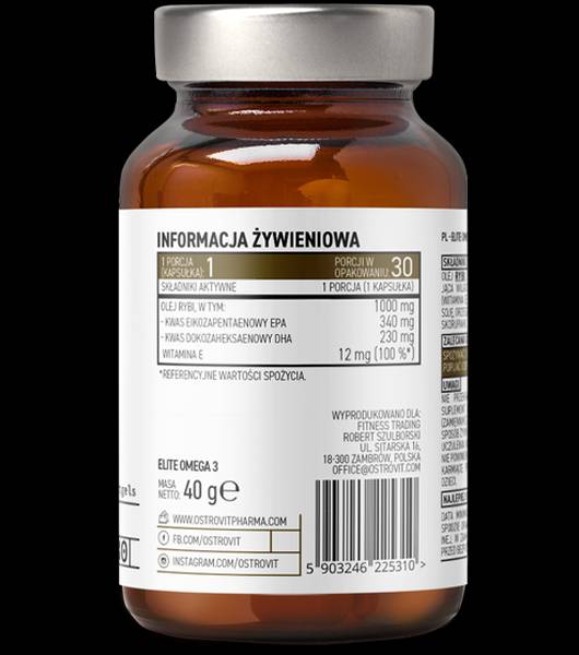 Elite Omega 3 1000 mg + Vitamin E 30 Гел капсули - Feel You