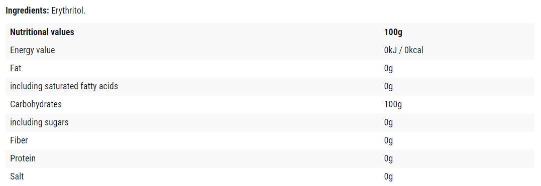 Erythritol / Sugar Free Sugar - 1000 грама - Feel You