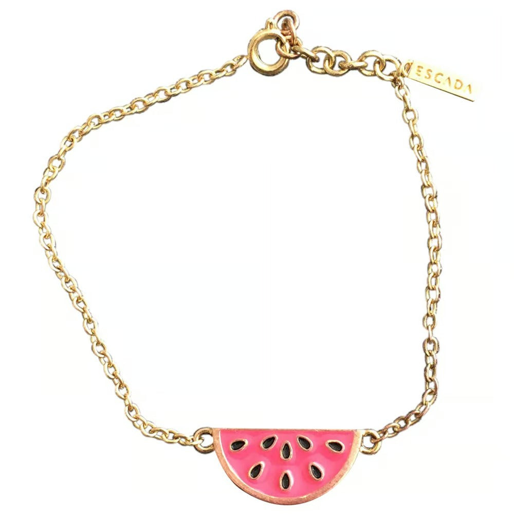 Escada, Summer Limited Edition - Sorbetto Rosso, Melon, Base Metal Bracelet, 11939595, 17 cm, Gold, For Women - Feel You
