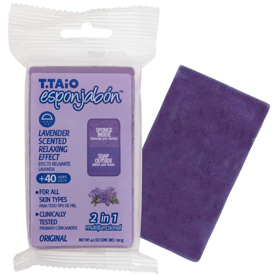 Esponjabon, Esponjabon, Lavender, Relaxing, Soap & Sponge 2-In-1, For Face, 120 g - Feel You