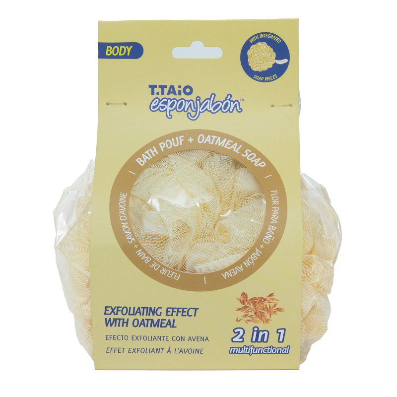 Esponjabon, Oatmeal, Exfoliating & Cleansing, Soap & Sponge 2-In-1, Body, 1 pcs - Feel You
