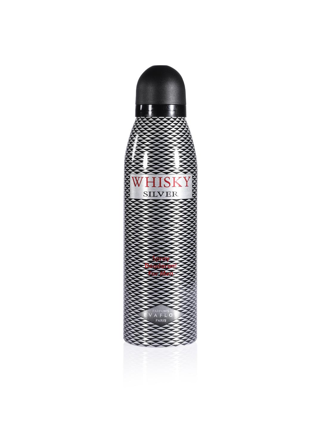 Evaflor, Whisky Silver, Spicy, Deodorant Spray, For Men, 200 ml - Feel You