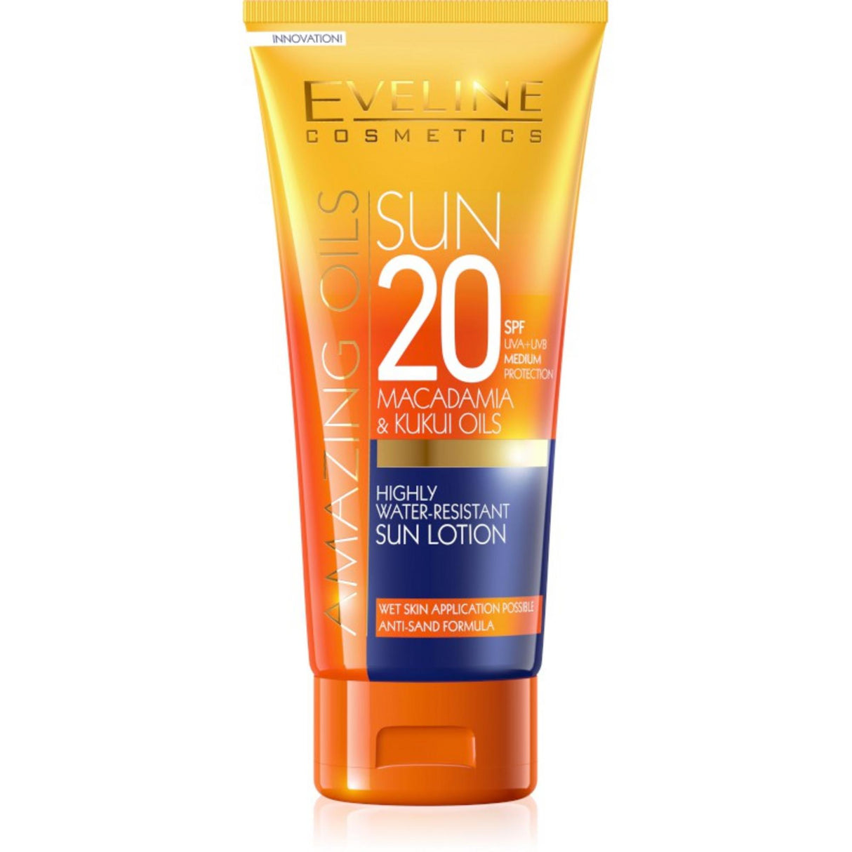 Eveline Cosmetics, Amazing Oils, Macadamia Oil, Nourishing, Sunscreen Lotion, SPF20, 200 ml - Feel You