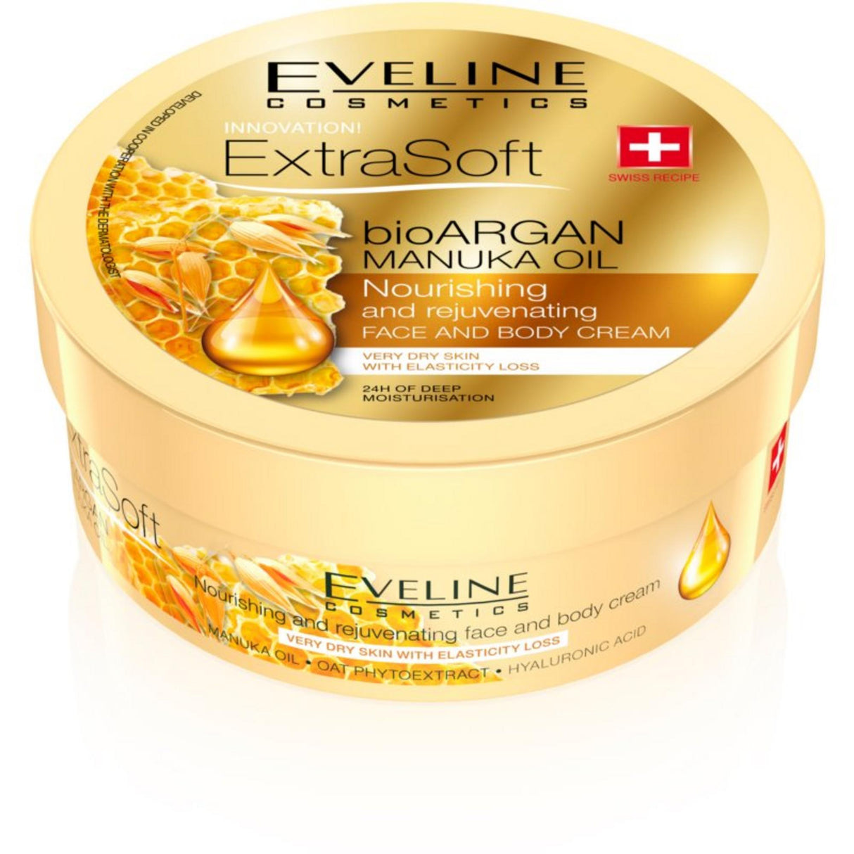 Eveline Cosmetics, Bio Organic, Argan & Manuka Oil, Hydration, Daily, Cream, For Face & Body, 175 ml - Feel You