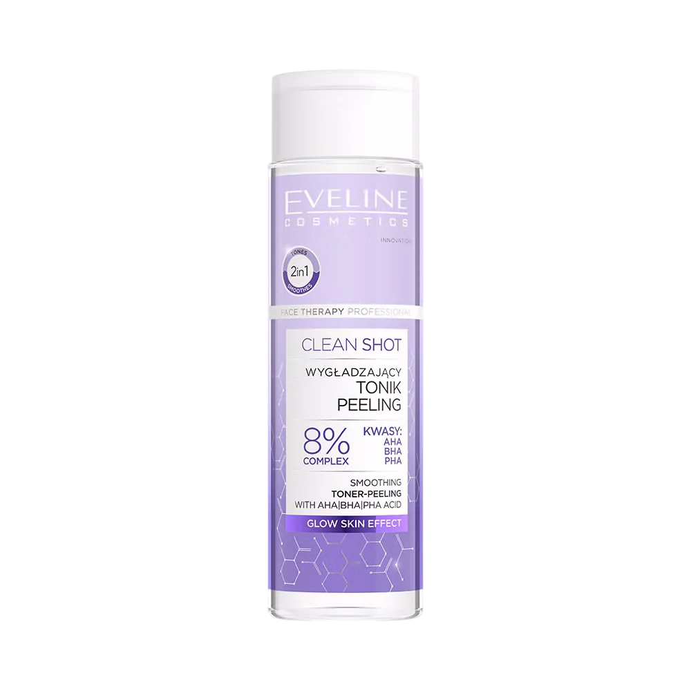 Eveline Cosmetics, Clean Shot, Peeling, Tonic Lotion, For Face, 200 ml - Feel You