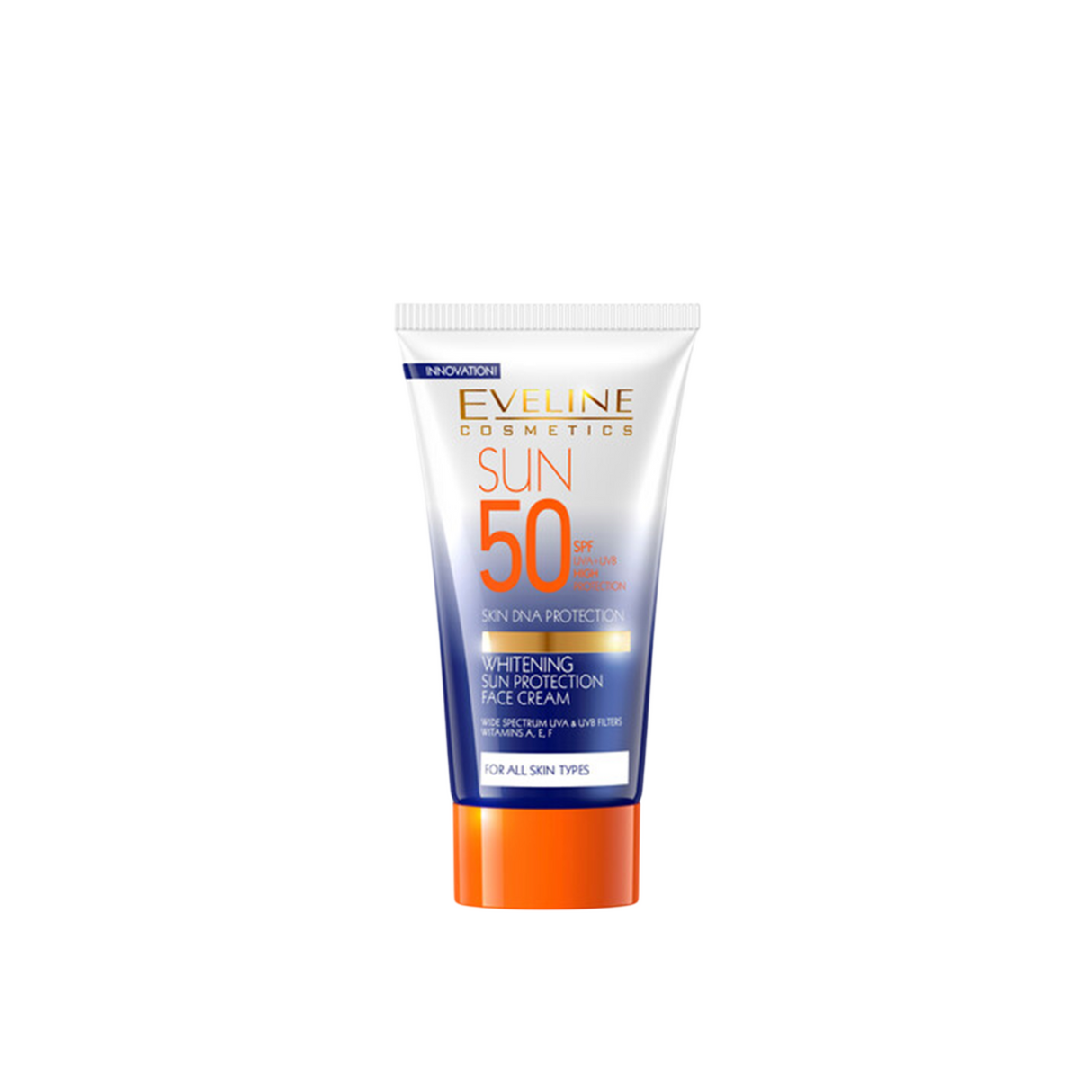 Eveline Cosmetics, Whitening Sun Protection, Hyaluronic Acid, Whitening, Daily, Cream, For Face, SPF 50, 50 ml - Feel You