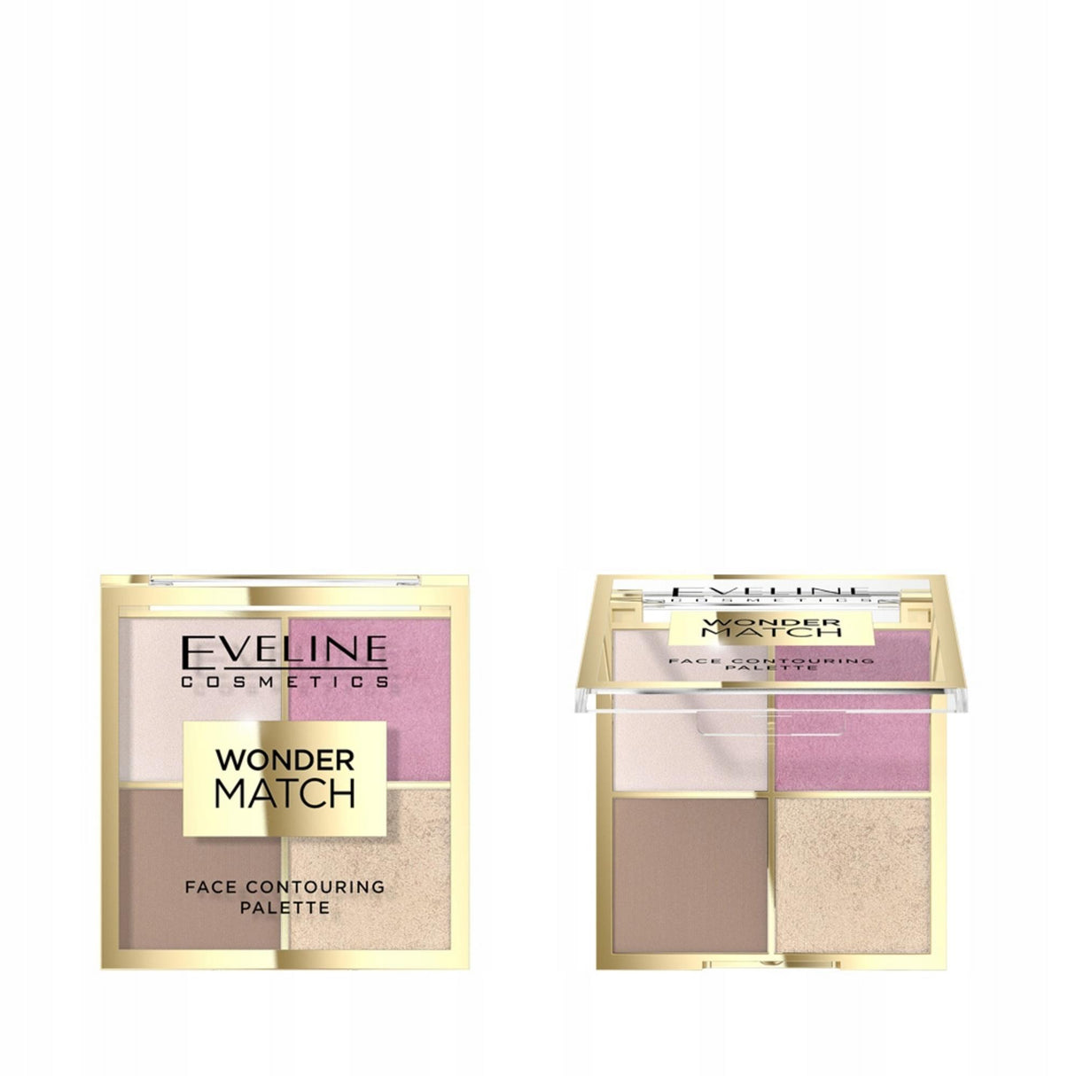 Eveline Cosmetics, Wonder Match, Contouring Palette, 4 Shades, 01, 10.8 g - Feel You