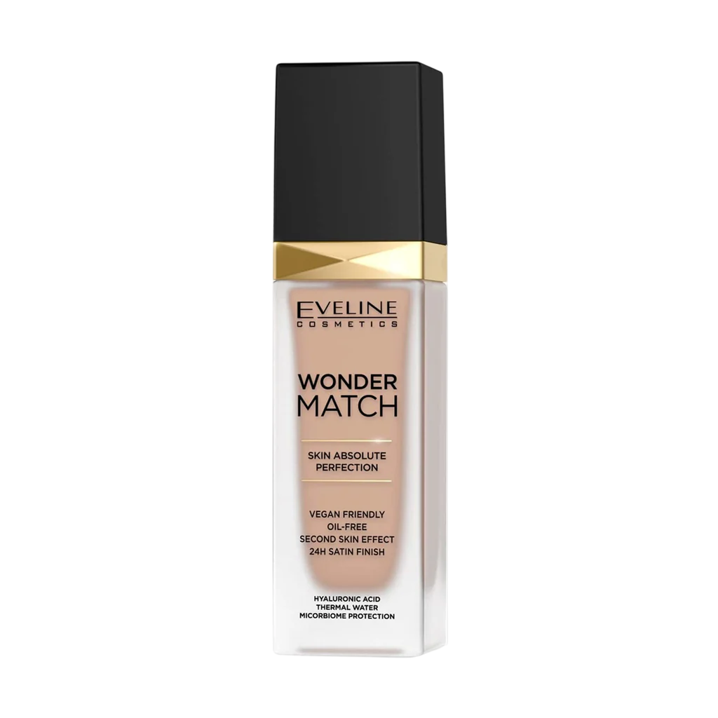 Eveline Cosmetics, Wonder Match Skin Absolute Perfection, Oil-Free, Liquid Foundation, 15, Natural, 30 ml - Feel You