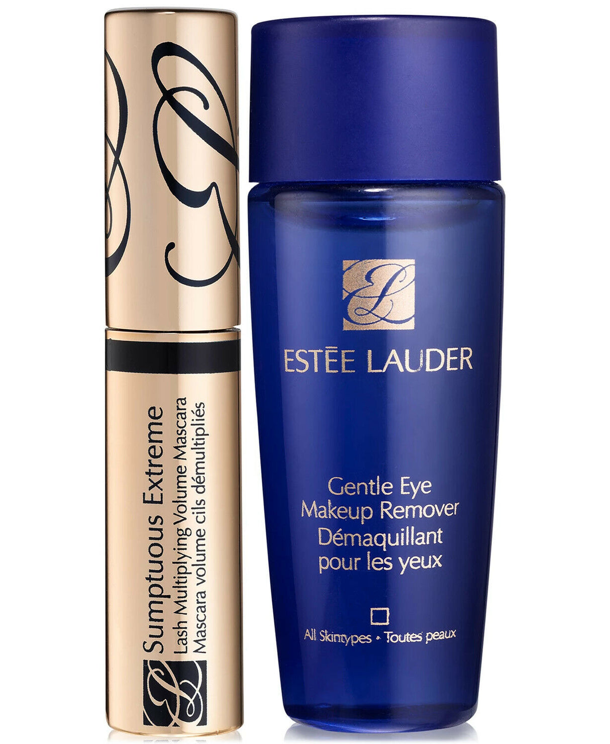 Extreme Lashes Set Estee Lauder: Gentle Eye, Makeup Remover Lotion, 30 ml + Sumptuous Extreme, Waterproof, Volumizing, Mascara, Black, 2.8 ml - Feel You