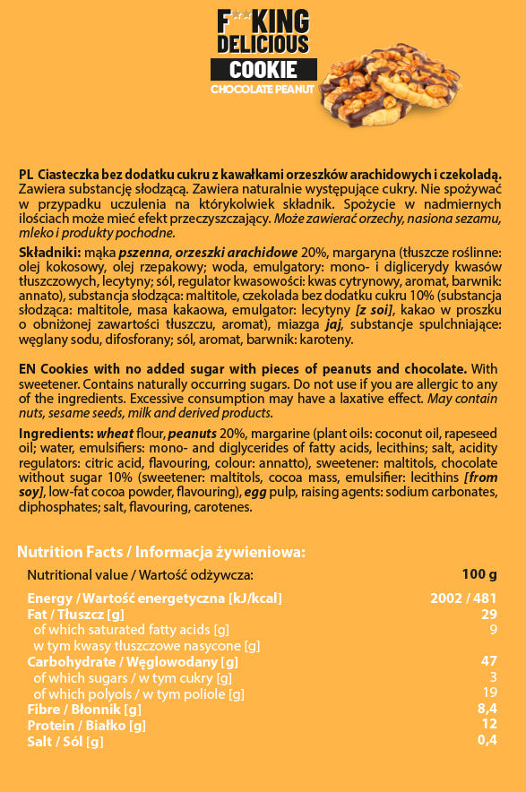 F**King Delicious Cookie - Chocolate Peanut - Feel You