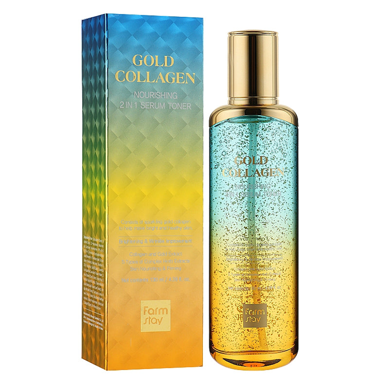 FarmStay Gold Collagen Nourishing 2 In 1 Serum Toner 130 ml - Feel You