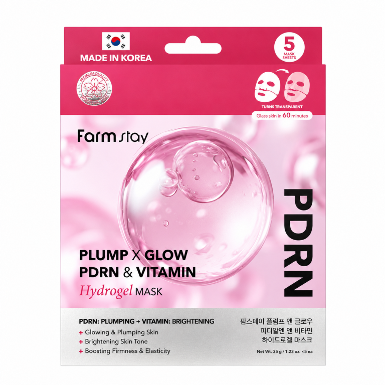 Farmstay - Plump x Glow PDRN and Vitamin Hydrogel Mask, 5 sheets - Feel You