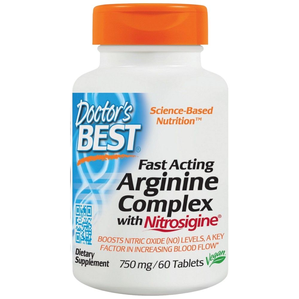 Fast Acting Arginine Complex | With Nitrosigine 750 mg - 60 Таблетки - Feel You