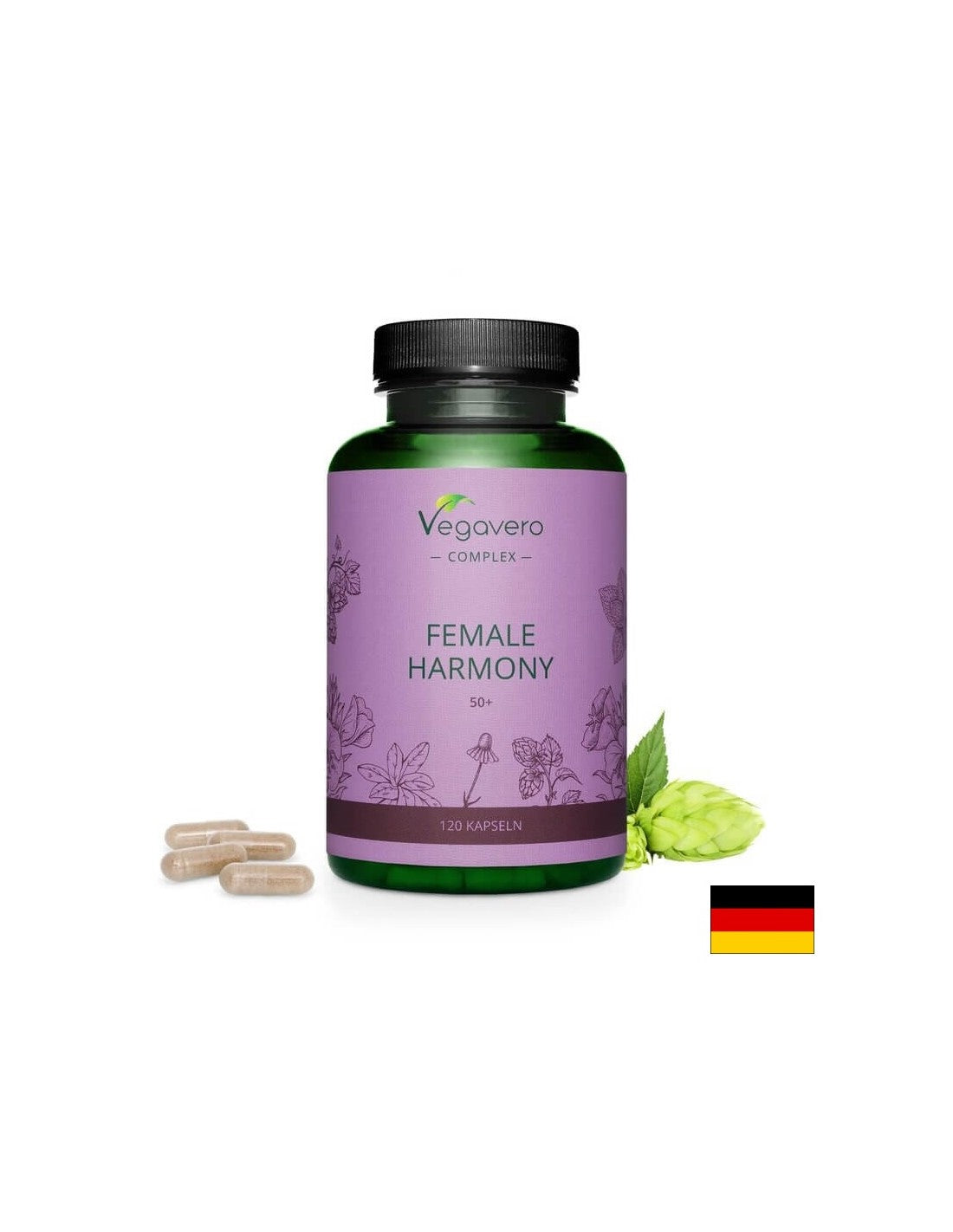 Femalе Harmony 50+/ Билков комплекс за жени 50+, 120 капсули, 100% Vegan Vegavero - Feel You