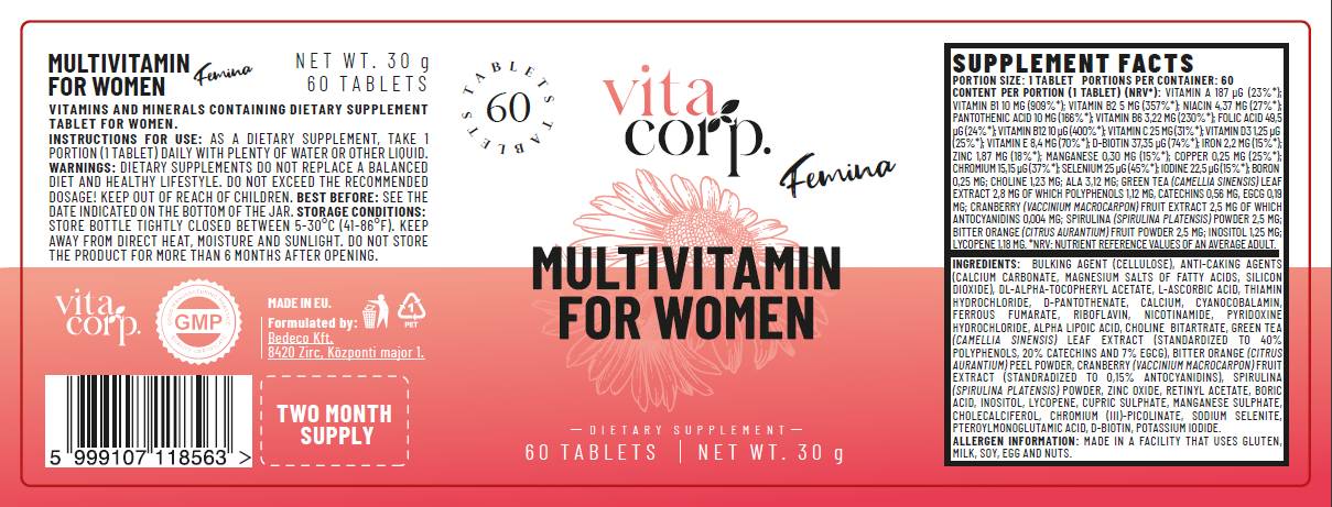 Femina MultiVitamin for Women - 60 Таблетки - Feel You