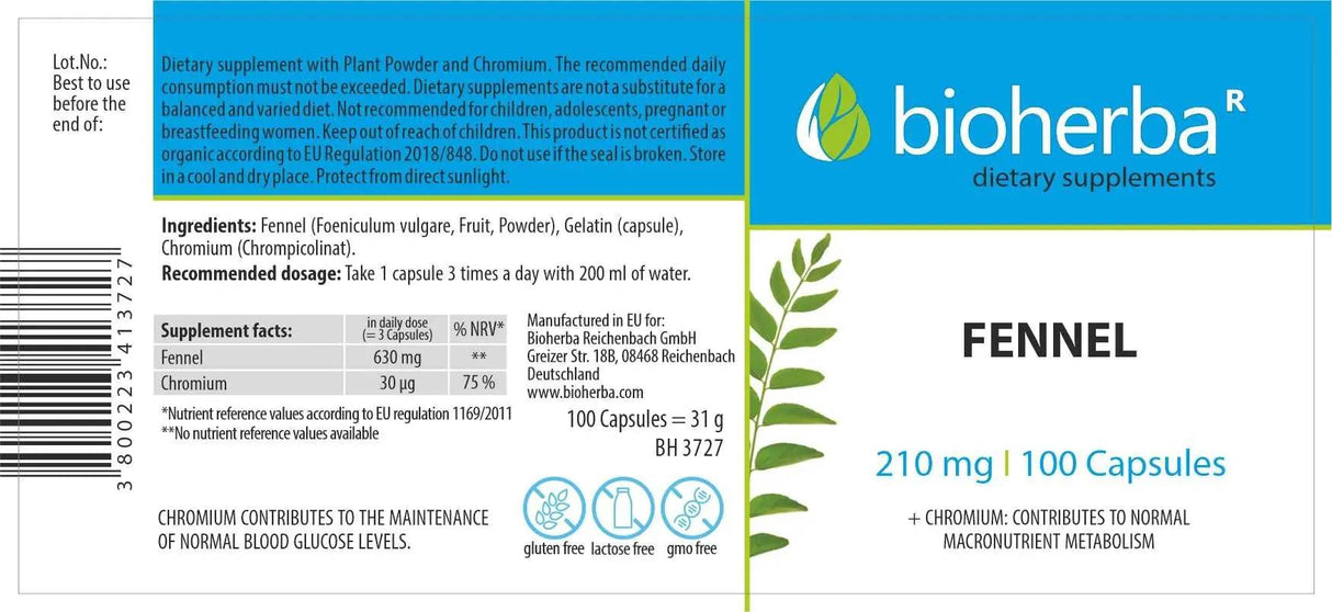 Fennel 300 mg - 100 капсули - Feel You