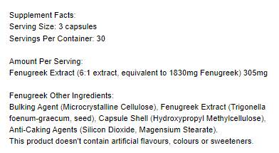 Fenugreek 1830 mg - 90 капсули - Feel You