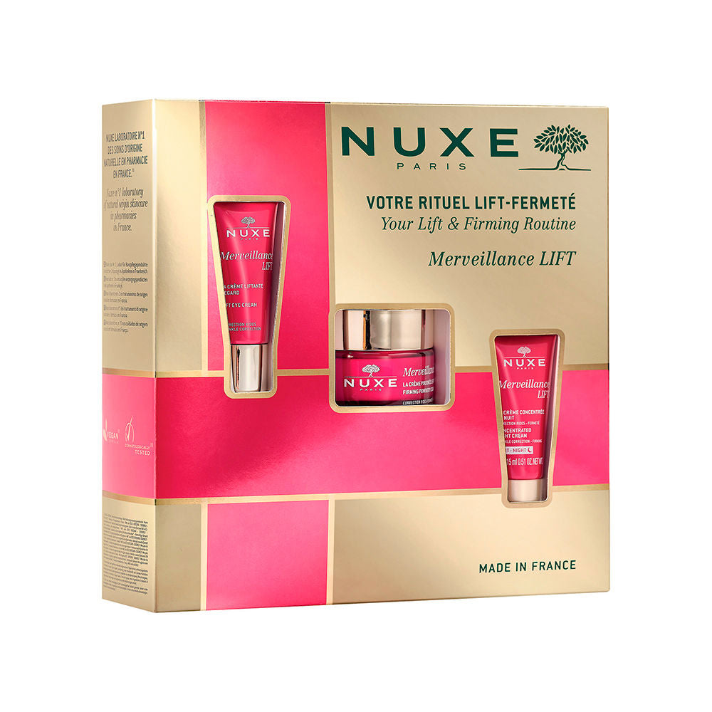 Firmness Routine Set Nuxe: Merveillance Lift Powdery, Vegan, Firming, Day, Cream, For Face, 50 ml + Merveillance Lift, Vegan, Lifting, Eye Cream, 15 ml + Merveillance Lift, Vegan, Lifting, Night, Cream, For Face, 15 ml - Feel You