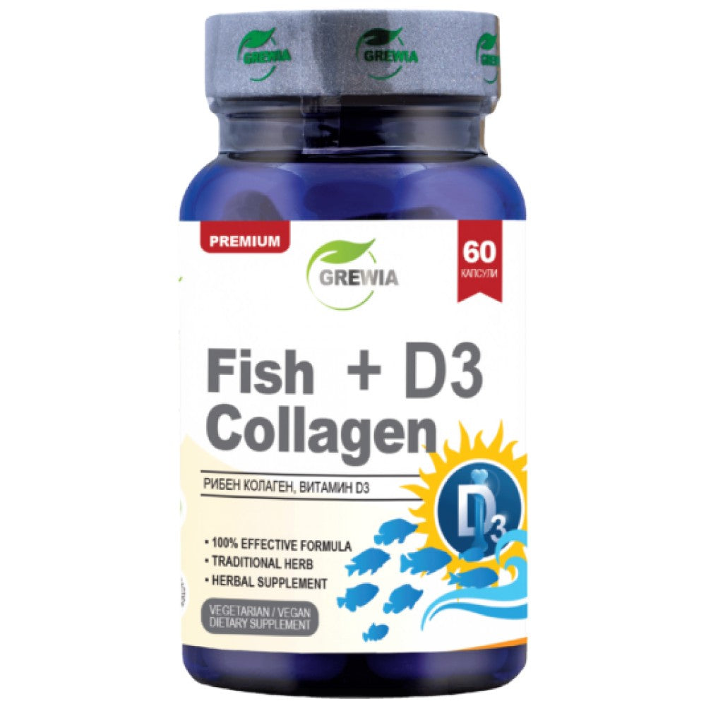 Fish Collagen + D3 - 60 капсули - Feel You