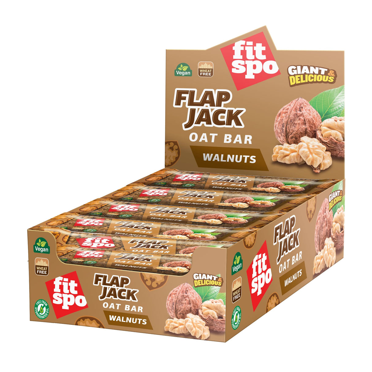 Flap Jack - Energy Oat Bar Орех - 12 x 80 грама - Feel You