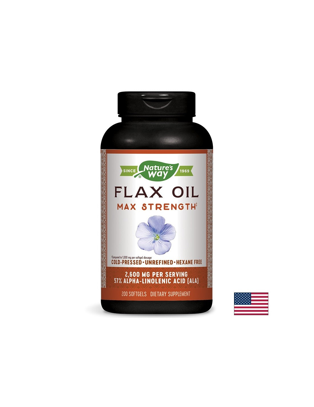 Flax Oil 1300 mg 57% ALA - 200 Гел капсули - Feel You