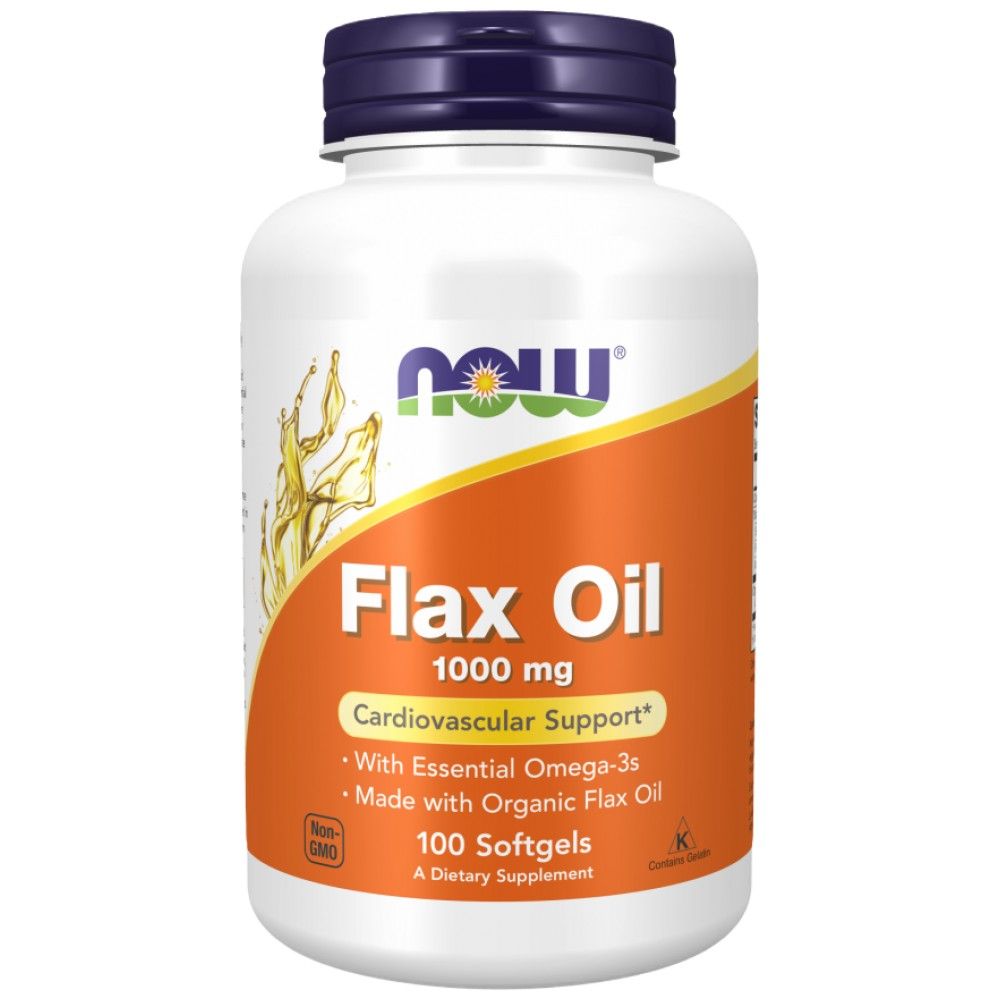 Flax Oil Organic 1000 mg - 100 Гел капсули - Feel You