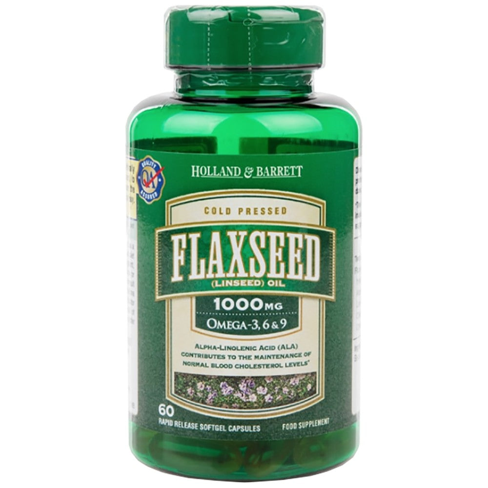 Flaxseed Linseed Oil 1000 mg / Omega 3-6-9 - 60 Гел капсули - Feel You