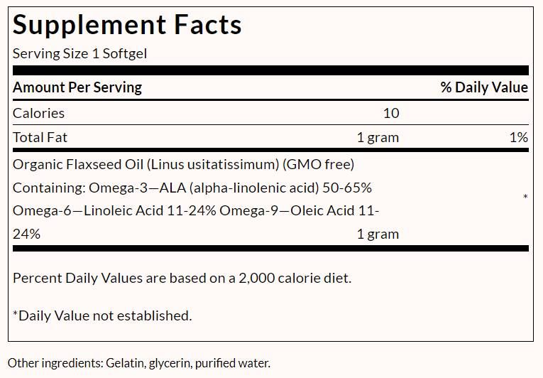 Flaxseed Oil 1000 mg - 200 Гел капсули - Feel You