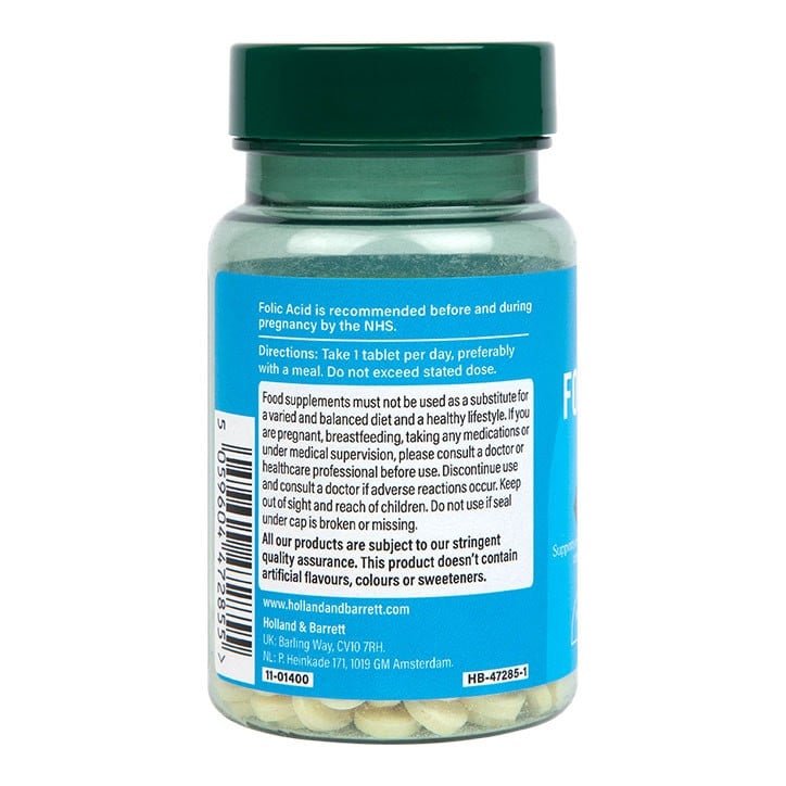 Фолиева киселина (Folic Acid) 400мкг 180 таблетки, H&B - Feel You