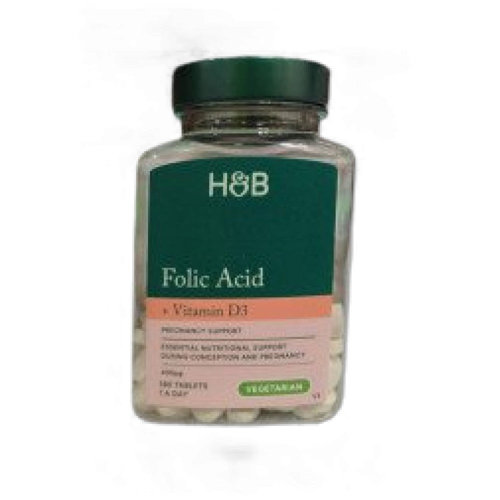 Folic Acid 400 mcg + Vitamin D 400 IU / Pregnancy Support - 180 Таблетки - Feel You